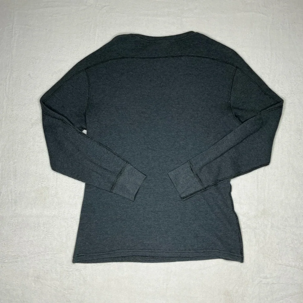 Polo Ralph Lauren Mens Gray Waffle Knit Thermal Long‎ Sleeve Sleepwear Shirt L